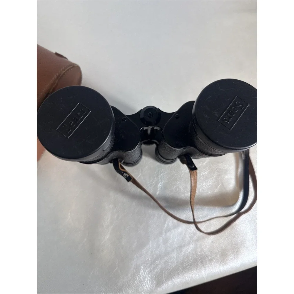 Vtg SEARS BINOCULARS  7x50 mm Coated Optics Model # 6204 W/ Case